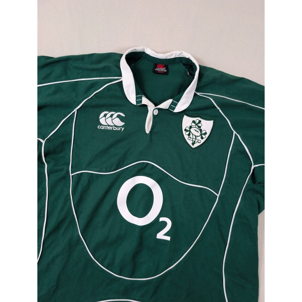 Vintage Canterbury Ireland Rugby World Cup 2007 Men's XL Green Rugby Jersey Kit